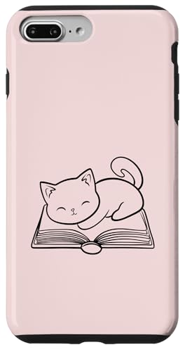 Hülle für iPhone 7 Plus/8 Plus Lustiger Bücherwurm Katze Mama Kätzchen von Reading Lover and Cat Mom Designs