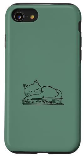 Hülle für iPhone SE (2020) / 7 / 8 Buchliebhaber und Katzenmutter, Bibliothekarin, niedliches Kätzchen von Reading Lover and Cat Mom Designs