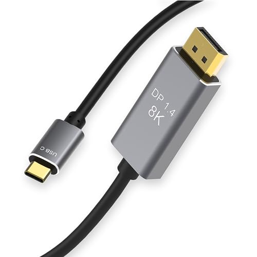 Reagle USB-C auf Displayport DP 8K 4K 144Hz Adapterkabel 1.8m Kabel USB C DP 7.1 und 5.1 Audio Thunderbolt mit MST Freesync Für Telefon Laptop Monitor von Reagle