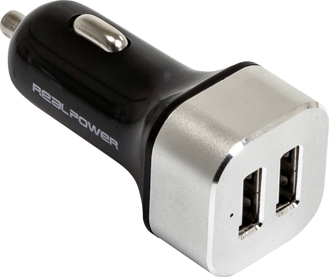 RealPower KFZ-Ladegerät           2400mA   2xUSB von Realpower