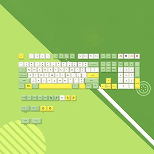 Tastenkappen-Set XDA-Profil, PBT-Tastenkappen für MX-Switches Dz60, Gk61, Sk61, die meisten Tastatur-Farbstoff-Sublimation, für Tastenkappen, 135 Früchte, Tastenkappen-Set von Rebellious