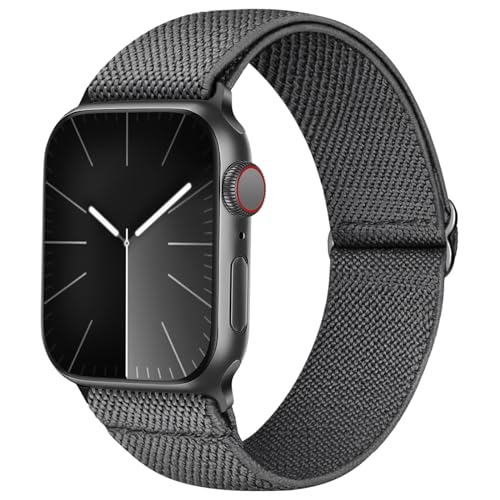 Recoppa Nylon Armband Kompatibel mit Apple Watch 38mm 40mm 41mm 42mm für Damen Herren, Solo Loop Stoff Elastisches Band für iWatch 10 9 SE 8 7 6 5 4 3 2 1 von Recoppa