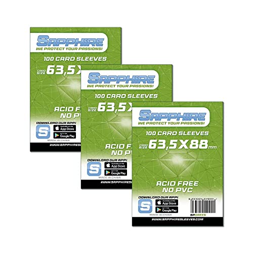 Red Glove - 3 Pack 100 Sapphire Sleeves Green 63,5 x 88 SPGREEN3P von Red Glove