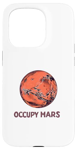 Hülle für iPhone 15 Pro Occupy Mars Lustiger Wissenschafts-Nerd Weltraumastronaut Marsraum von Red Planet Outer Space Gifts