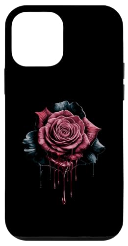 Hülle für iPhone 12 mini Rote schmelzende Rose, einzelne rote Rose, romantische Liebesblume von Red Rose Flower Romantic Love Gift For Her/Him