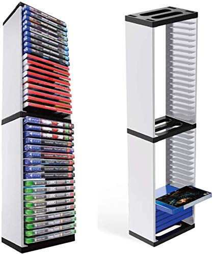 Redlution Game Disc Tower Stand, Vertical Stand CD Storage Holder, Game Disc Rack for PS5, Shelf Multifunctional Mount Game Handle Disc Storage Bracket Redlution Game Disc Tower Stand, Vertical Stand CD Storage Holder, Game Disc Rack for PS5, Shelf Multifunctional Mount Game Handle Disc Storage Bracket von Redlution