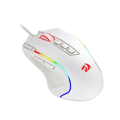 Redragon M612 RGB-Gaming-Maus, 8000 DPI kabelgebundene optische Maus mit 11 programmierbaren Tasten und 5 Modi mit RGB, Software unterstützt DIY-Tastenkombinationen, Schnellfeuertaste von Redragon