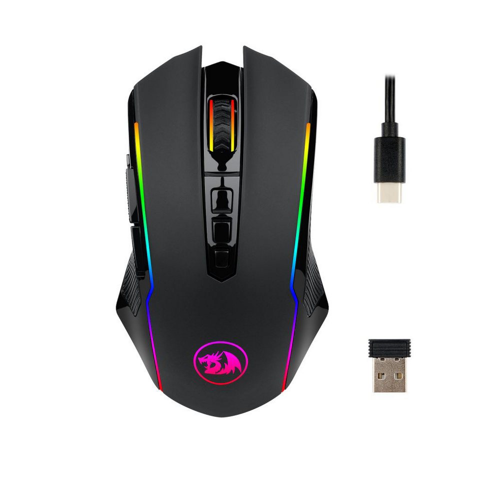 Redragon M910-KS Kabellose Maus Gaming-Maus (mit 9 Macro Editing Programmierbare Tasten/8000 DPI) von Redragon