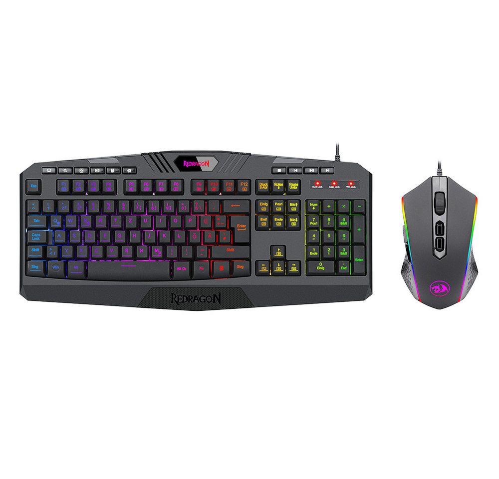 Redragon S101-K RGB-Hintergrundbeleuchtung 4 DPI-Stufen Tastatur- und Maus-Set, QWERTZ Deutsches Layout, Programmierbare Tasten Redragon S101-K RGB-Hintergrundbeleuchtung 4 DPI-Stufen Tastatur- und Maus-Set, QWERTZ Deutsches Layout, Programmierbare Tasten von Redragon