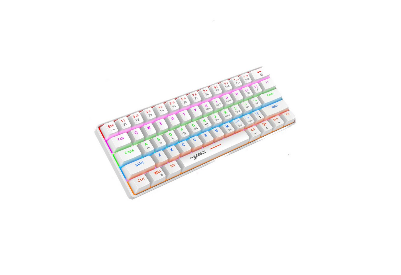 Refttenw Mechanische Tastatur mit 61 Tasten, Gaming-Tastatur, 19 Lichteffekte Gaming-Tastatur von Refttenw