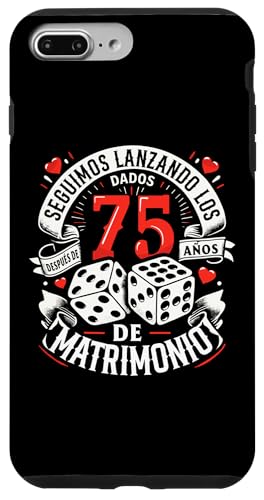 Hülle für iPhone 7 Plus/8 Plus 75 Años de Matrimonio Dados Regalo Original Aniversario Boda von Regalos Originales Para Aniversario De Boda Pareja