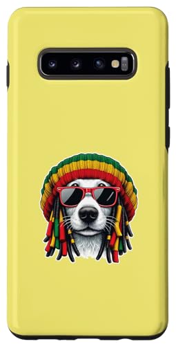 Hülle für Galaxy S10+ Coole Rasta Dreadlocks Hund in Sonnenbrille Chill Reggae Vibe von Reggae Vibes Spirit.USA