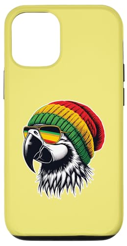 Hülle für iPhone 15 Pro Coole Rasta Dreadlocks Papagei in Sonnenbrille Chill Reggae Vibe von Reggae Vibes Spirit.USA