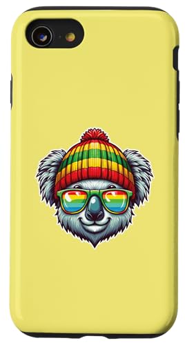 Hülle für iPhone SE (2020) / 7 / 8 Coole Rasta Dreadlocks Koala in Sonnenbrille Chill Reggae Vibes von Reggae Vibes Spirit.USA