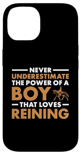 Reiner Unterschätze niemals die Macht eines Jungen Hülle für iPhone 14 von Reining Hobby Present Reiner Apparel