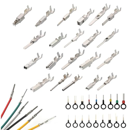 Reinscer 340 Stück 1/1,5/1,8/2,2/2,8/3,5 mm Anschlussstifte Kabelbaumstift Stecker Buchse Kfz-Elektrik-Steckverbindersatz Autokabel von Reinscer