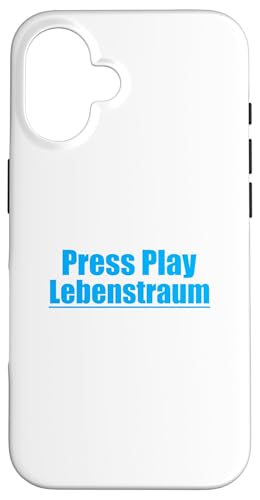 Press Play Lebenstraum Reisefahrzeug Weltreise Hülle für iPhone 16 von Reisesprüche Press Play Lebenstraum