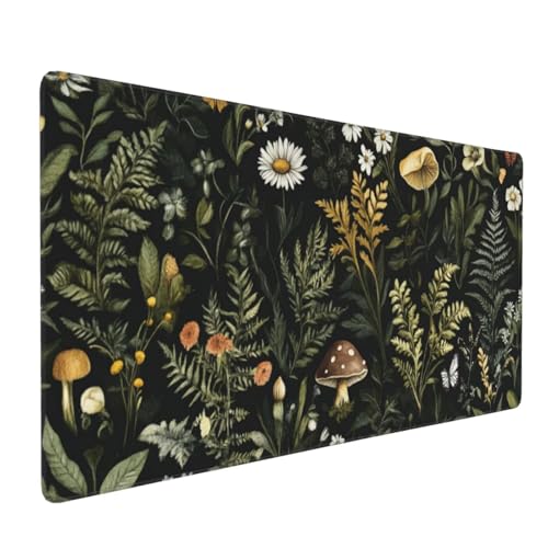 Mauspad XXL 1000x500mm Gaming Mauspad XXL Große Mousepad Wasserdicht rutschfeste Verbessern Sie Geschwindigkeit und Genauigkeit Gummi Langlebige - Erweiterter Schreibtisch Schutz Blumen Gras A1869 von Reisvx