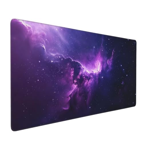 Mauspad XXL 1200x600mm Gaming Mauspad Große Mousepad XXL Wasserdicht Rutschfeste Verbessern Sie Geschwindigkeit und Genauigkeit Gummi Langlebige - Erweiterter Schreibtisch Schutz Lila Wolke A671 von Reisvx