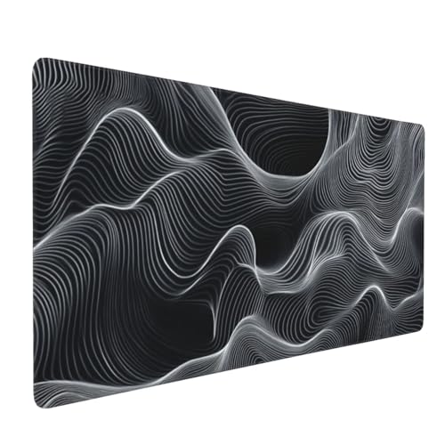 Mauspad XXL 1200x600mm Gaming Mauspad Große Mousepad XXL Wasserdicht Rutschfeste Verbessern Sie Geschwindigkeit und Genauigkeit Gummi Langlebige - Erweiterter Schreibtisch Schutz Weiße Linie A880 von Reisvx