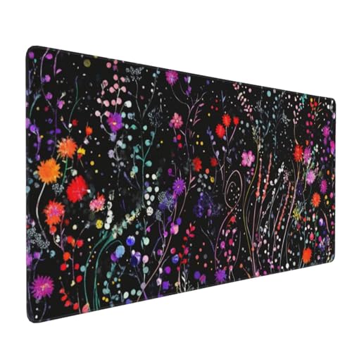 Mauspad XXL 1200x600mm Gaming Mauspad XXL Große Mousepad Wasserdicht rutschfeste Verbessern Sie Geschwindigkeit und Genauigkeit Gummi Langlebige - Erweiterter Schreibtisch Schutz Blumenzweige A3377 von Reisvx