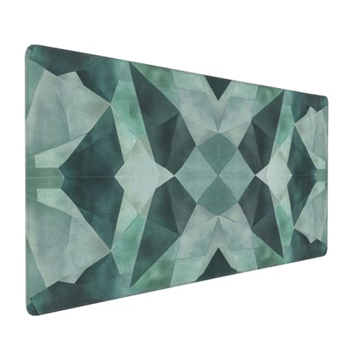 Mauspad XXL 600x400mm Gaming Mauspad XXL Große Mousepad Wasserdicht Rutschfeste Verbessern Sie Geschwindigkeit Genauigkeit Gummi Langlebige - Erweiterter Schreibtisch Schutz,Home Grüne Geometrie A3963 von Reisvx