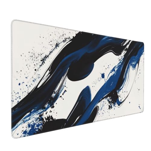 Mauspad XXL 700x400mm Gaming Mauspad Große Mousepad XXL Wasserdicht Rutschfeste Verbessern Sie Geschwindigkeit und Genauigkeit Gummi Langlebige - Erweiterter Schreibtisch Schutz Blaue Streifen A16 von Reisvx