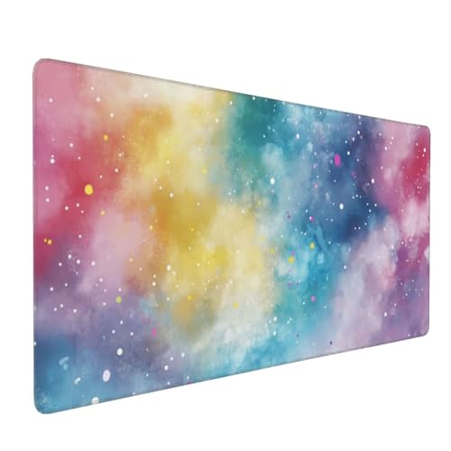 Mauspad XXL 800x300mm Gaming Mauspad XXL Große Mousepad Wasserdicht rutschfeste Verbessern Sie Geschwindigkeit und Genauigkeit Gummi Langlebige - Erweiterter Schreibtisch Schutz Bunte Wolken A1722 von Reisvx