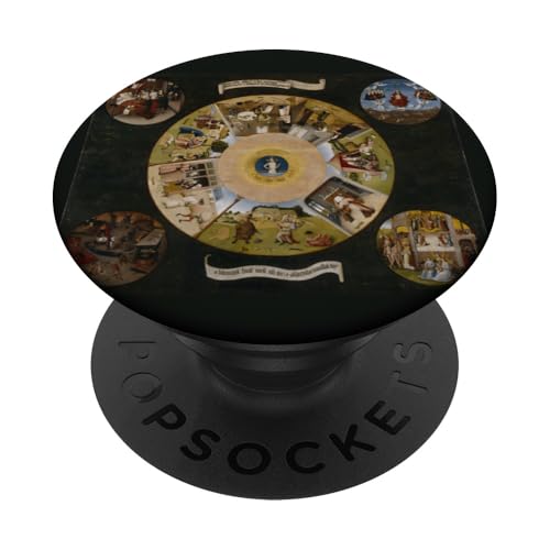 7 Todsünden und 4 letzte Dinge von Hieronymus Bosch (1485) PopSockets Klebender PopGrip von RelaxArtWorld