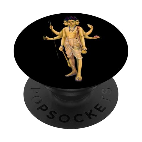 Dattatreya von Raja Ravi Varma (1910) PopSockets Klebender PopGrip von RelaxArtWorld