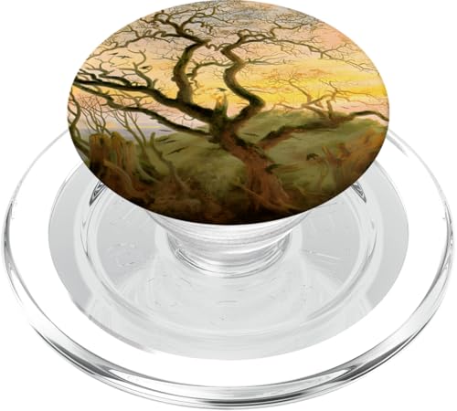 Der Baum der Krähen von Caspar David Friedrich PopSockets PopGrip für MagSafe von RelaxArtWorld