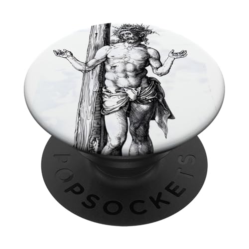 Der Schmerzensmann mit erhobenen Händen von Albrecht Durer (1500) PopSockets Klebender PopGrip von RelaxArtWorld