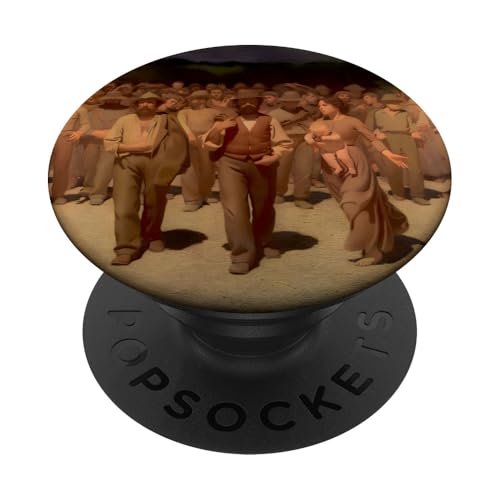 Der vierte Staat von Pellizza da Volpedo (1901) PopSockets Klebender PopGrip von RelaxArtWorld