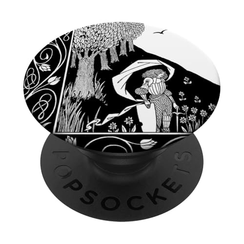 Ein Teufel in der Ähnlichkeit der Frau von Aubrey Beardsley (1893) PopSockets Klebender PopGrip von RelaxArtWorld