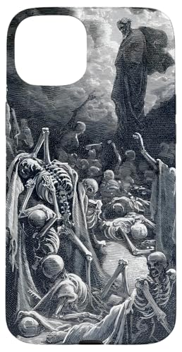 Hülle für iPhone 15 Plus Die Vision des Tals der trockenen Knochen von Gustave Dore (1866) von RelaxArtWorld