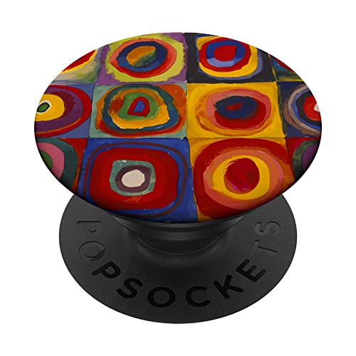 Quadrate mit konzentrischen Ringen von Wassily Kandinsky PopSockets mit austauschbarem PopGrip von RelaxArtWorld