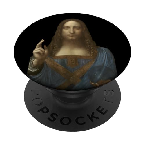 Salvator Mundi von Leonardo da Vinci (1500) PopSockets Klebender PopGrip von RelaxArtWorld