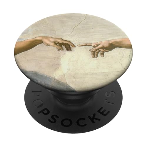 Sixtinische Kapelle Decke: Erschaffung Adams von Michelangelo PopSockets Klebender PopGrip von RelaxArtWorld