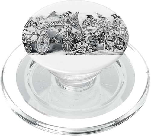 Skelette fahren Fahrrad von Jose Guadalupe Posada (1900) PopSockets PopGrip für MagSafe von RelaxArtWorld