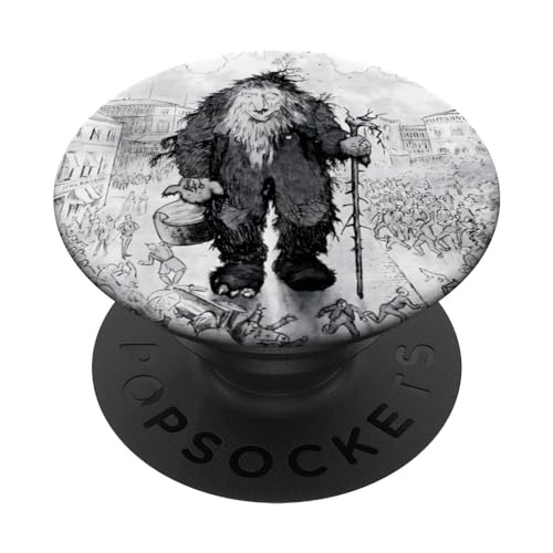 Troll in der Karl Johan Street von Theodor Kittelsen (1892) PopSockets mit austauschbarem PopGrip von RelaxArtWorld