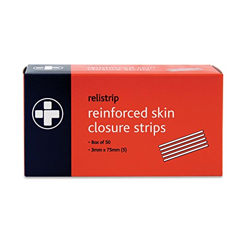 Reliance Medical 651 Relitrip Hautverschlussstreifen Bänder, 3mm x 75mm x 5mm, 50 Stück von Reliance Medical