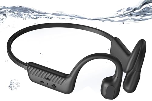 Relxhome Schwimmen kopfhörer, Knochenschall Kopfhörer, integrierter 32 GB Speicher, IP68 wasserdicht, kabellose Kopfhörer Bluetooth 5.3, MP3-Player zum Schwimmen, Laufen von Relxhome