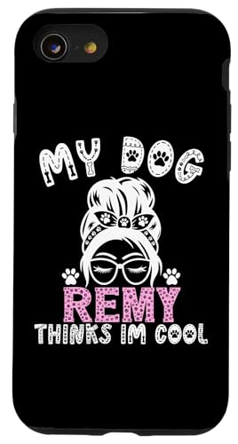 Hülle für iPhone SE (2020) / 7 / 8 Personalisierbares Geschenk für Hunde mit Aufschrift "My Dog Thinks I'm Cool" von Remy Dog Name GIfts