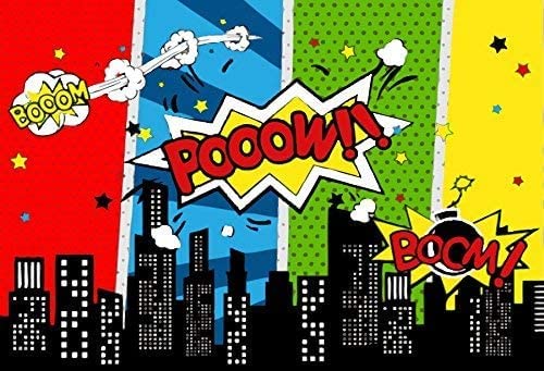 Renaiss 2.5x1.8m Comic City Super Hero Hintergrund Cartoon Humor Abstrakte Superhelden Fotografie Hintergrund für Jungen Kind Geburtstag Party Banner Vinyl Foto Video Shoot Studio Requisiten Renaiss 2.5x1.8m Comic City Super Hero Hintergrund Cartoon Humor Abstrakte Superhelden Fotografie Hintergrund für Jungen Kind Geburtstag Party Banner Vinyl Foto Video Shoot Studio Requisiten von Renaiss