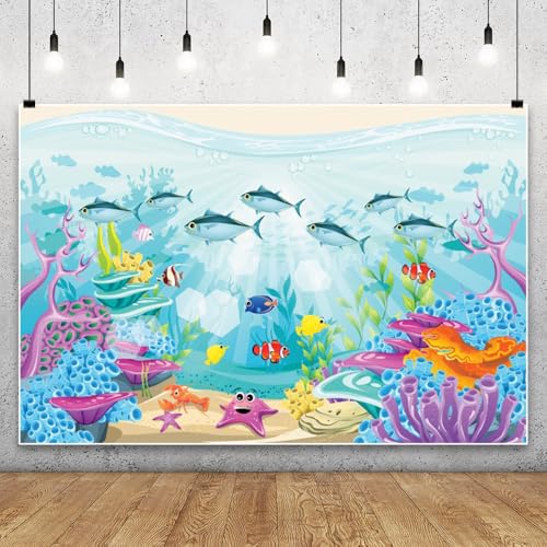 Renaiss 2.7x1.8m Cartoon Meeresboden Hintergrundkulisse Aquarium Fische Korallen Meerespflanzen Fotografie Hintergrund Kinder Baby Ozean Thema Geburtstag Party Dekoration Vinyl Foto Studio Requisiten Renaiss 2.7x1.8m Cartoon Meeresboden Hintergrundkulisse Aquarium Fische Korallen Meerespflanzen Fotografie Hintergrund Kinder Baby Ozean Thema Geburtstag Party Dekoration Vinyl Foto Studio Requisiten von Renaiss