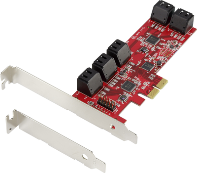 0+10 Port SATA III-Controllerkarte PCIe von Renkforce