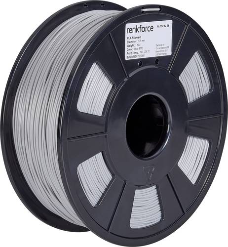 Renkforce RF-4511204 Filament PLA 1.75mm 1000g Silber 1St. von Renkforce