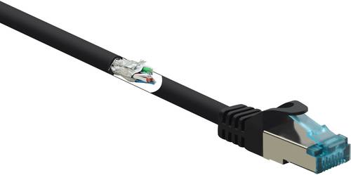 Renkforce RF-5043936 RJ45 Netzwerkkabel, Patchkabel CAT 6a S/FTP 15.00m Schwarz Flammwidrig 1St. von Renkforce