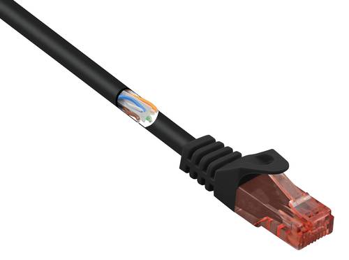 Renkforce RF-5047496 RJ45 Netzwerkkabel, Patchkabel CAT 6 U/UTP 2.00m Schwarz mit Rastnasenschutz, H von Renkforce