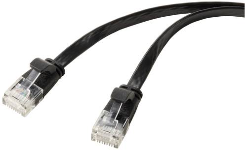 Renkforce RF-5771530 RJ45 Netzwerkkabel, Patchkabel CAT 6 U/UTP 0.50m Schwarz PVC-Mantel von Renkforce